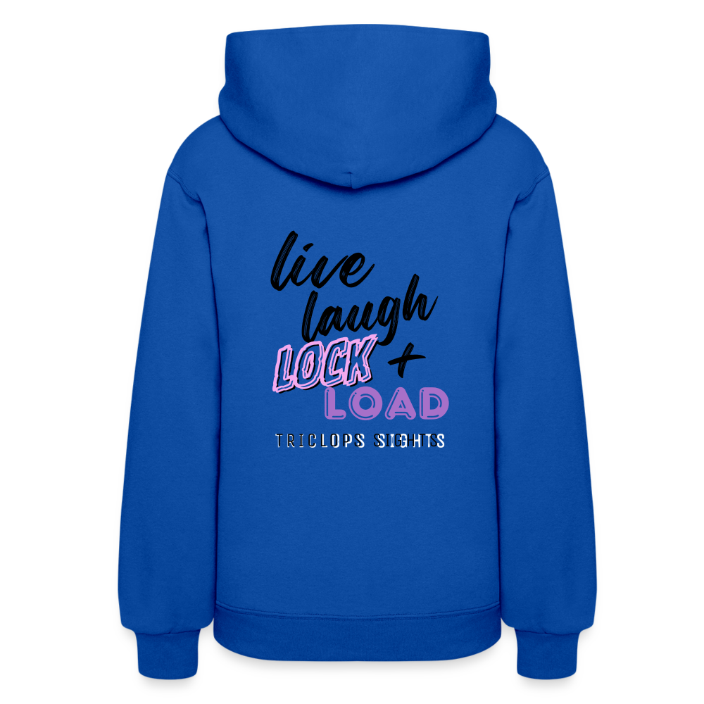 Live Laugh Lock + Load Hoody - royal blue