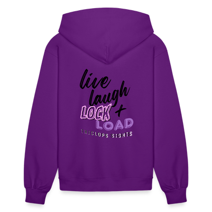 Live Laugh Lock + Load Hoody - purple