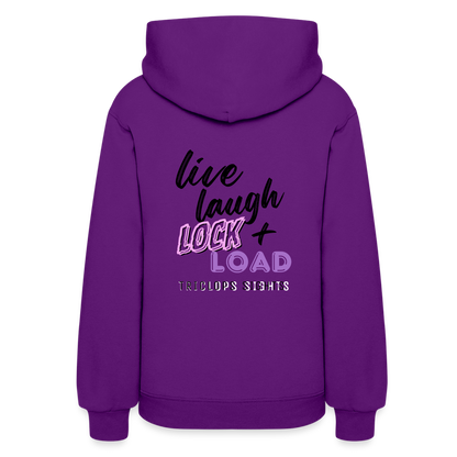 Live Laugh Lock + Load Hoody - purple